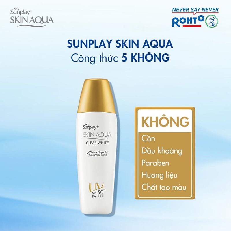 Sữa Chống Nắng Sunplay Skin Aqua Clear White SPF50+/PA++++ 55g – THẾ GIỚI SKINFOOD