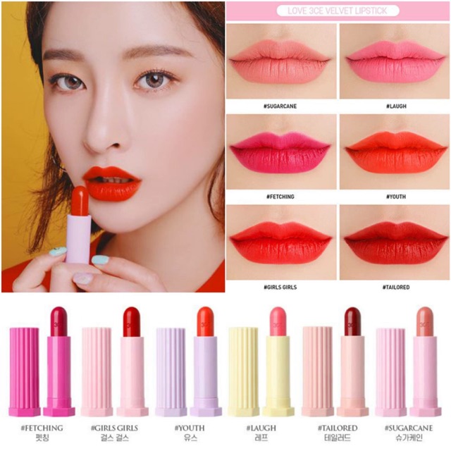Son lì love 3ce lipstick mytham | Shopee Việt Nam