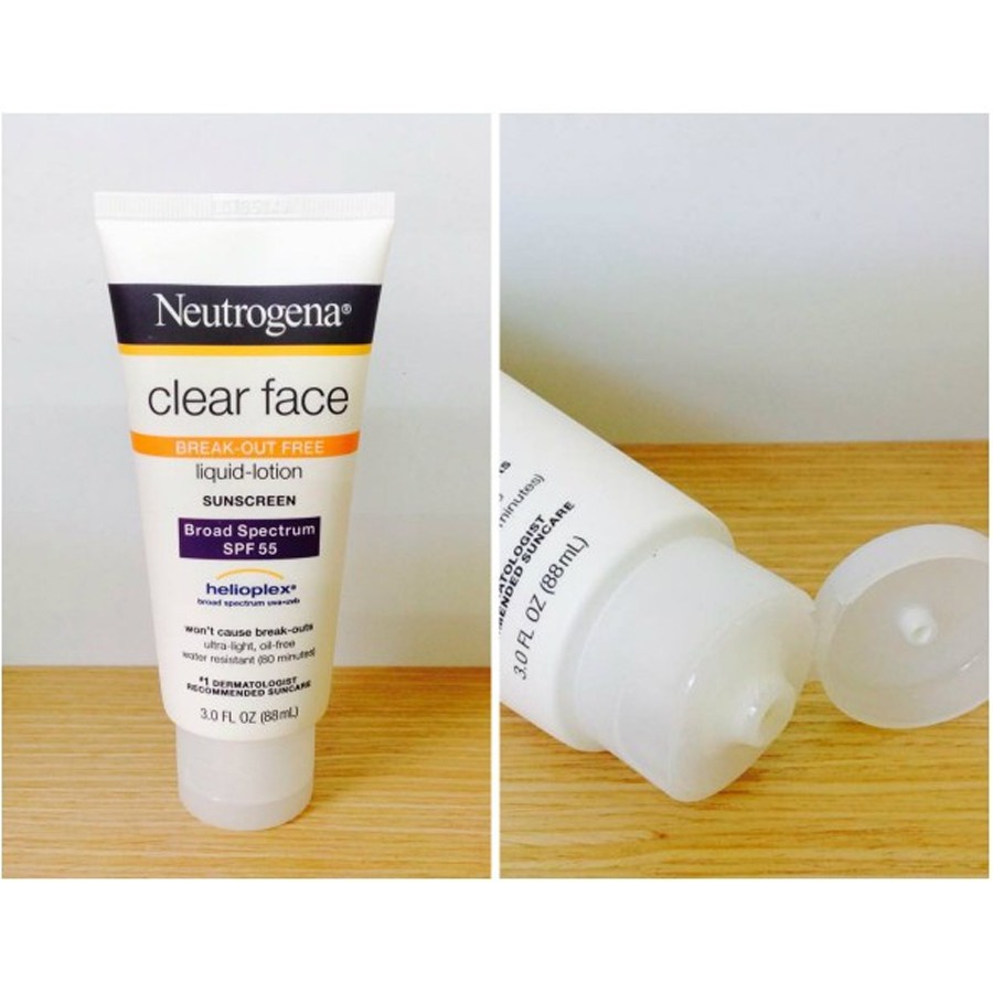 Kem Chống Nắng Neutrogena Clear Face Liquid Lotion Sunscreen SPF 55 | Shopee Việt Nam