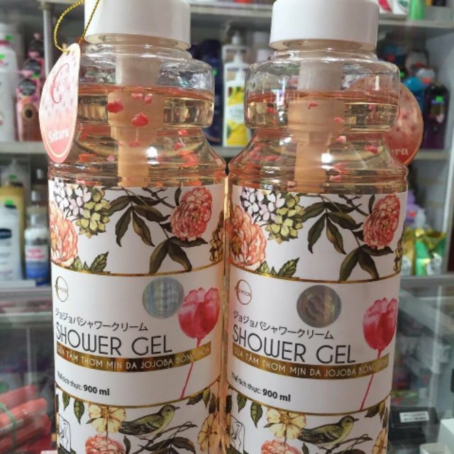 Sữa tắm hoa hồng Shower Gel Sakura Jojoba Nhật Bản 900ml | Shopee Việt Nam