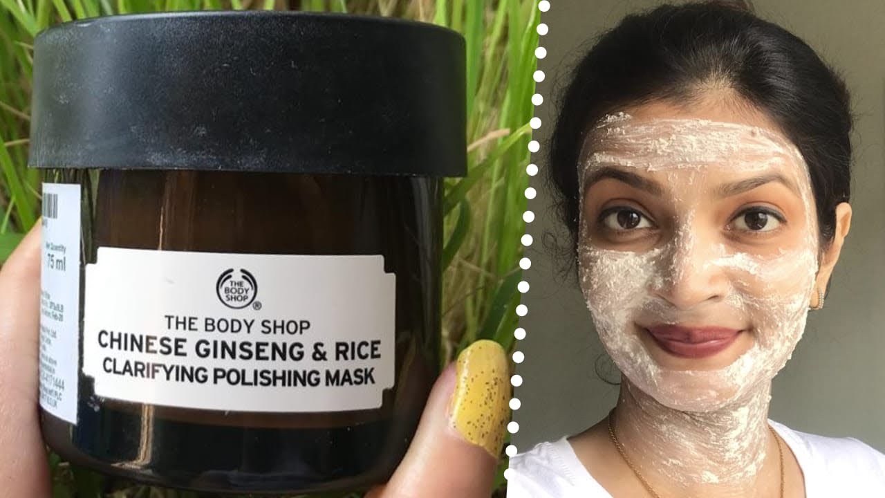 The Body Shop Chinese Ginseng and Rice Clarifying Polishing Mask | Hindi | Itsarpitatime - YouTube