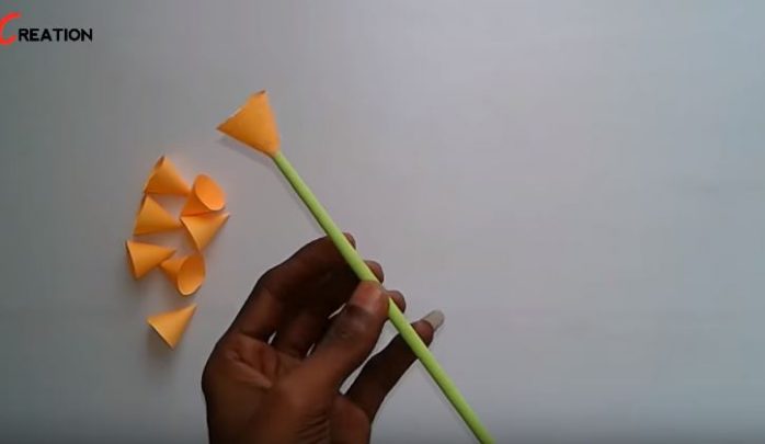 cách làm bông hoa bằng giấy